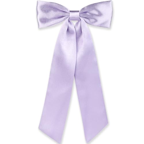 WantGor Long Tail Bow Hair Clips, Hair Ribbon Bows Satin Bowknot Clip