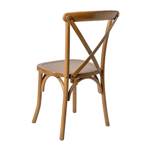 Image of Flash Furniture 2 Pack HERCULES Series Pecan Cross Back Chair