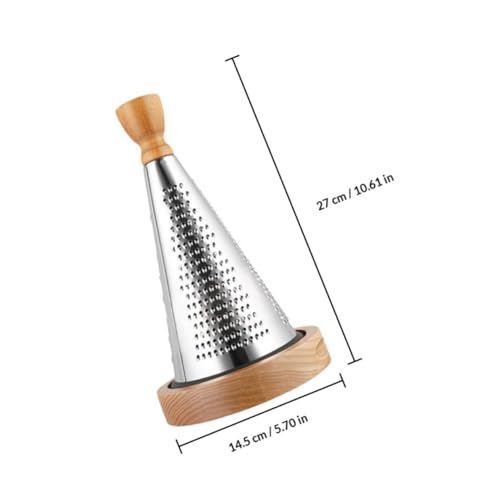 Rallador manual de queso con mango de madera 3 caras miniatura 2