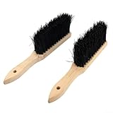 babominimer Juego de 2 cepillos para chimenea con mango de madera y cerdas de coco de 28 cm para limpieza de chimeneas y chimeneas