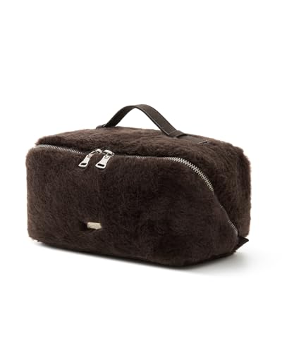 Image of EACHY Travel Makeup Bag, Large Capacity Cosmetic Bag for Women, Waterproof PU Leather, Flat Open Portable Toiletry Bag for Skincare, Brushes & Travel Essentials