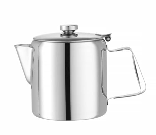 Cafetière théière HENDI en acier inoxydable poli de 900ml au design épuré