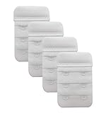 Tamlien Bra Extender 2 Hooks,Soft and Comfortable Bra Strap Extender (White)
