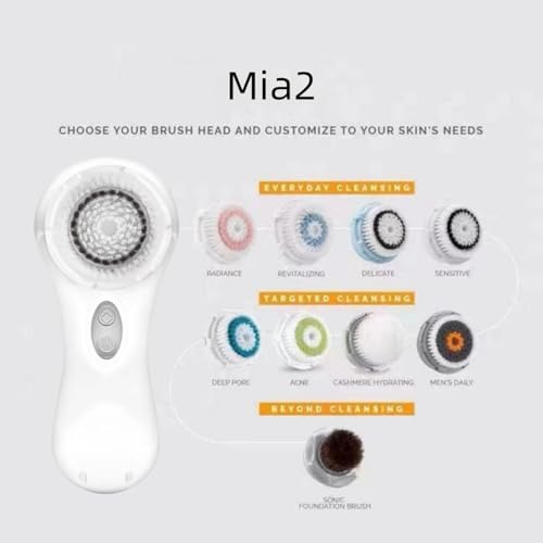 Clarisonic Mia 2 Facial Cleansing System, 2 Speed Settings, Sensitive Brush Head (White) - Thumbnail 3
