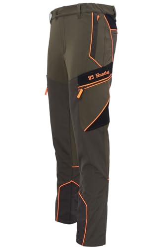 fratelliditalia.org Hose aus Stretchgewebe mit Profilen für hohe Sichtbarkeit, Jagdkleidung, schmal, elastisch, von 44 bis 60