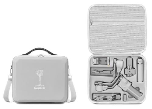 Image of M.G.R.J Portable Carrying Case Cover for DJI RS 4 Mini /DJI Ronin RS 4 Mini Gimbal Stabilizer and Accessories (Hard|PU Leather|Grey)