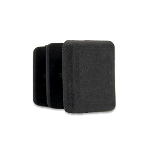 Image of Flyshop 13 x 13 mm, 0.51 inch x 0.51 inch Black Plastic Hole Plugs Square Tubing End Caps Tube Inserts Durable Furniture Glide for Chair Table Stool Leg 8 Pack