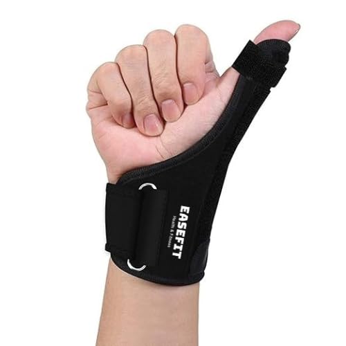 EASEFIT Thumb Splint Support for Carpal Tunnel & Trigger – Thumb Support for Pain Relief with Wrist Wrap|Thumb Brace, Allows Hand Movements - Fits all, for Design for both hand left & Right (BLACK) (B0CVKZLK14) Amazon Price History, Amazon Price Tracker