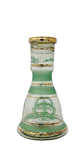 Khalil Maamoon Hookah Vase Best Shisha Base by Tornado (TM) Khalil Mamoon Vase (Small Green Gold)