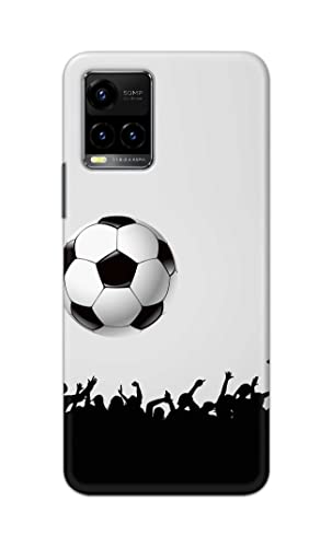 Image of PRINTFIDAA Printed Hard Back Cover Case for Vivo Y33S | Vivo Y33T | Vivo Y32 Back Cover (Football Icon) -702