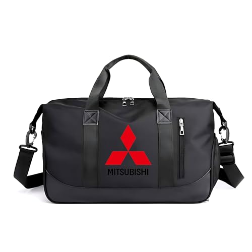 Duffel & Tote Bag for Mitsubishi Eclipse Cross - Waterproof Gym Bag with Wet/Dry Compartments & Shoe Pocket - Travel Carry On Luggage, Trunk Organizer for Outdoor,Black