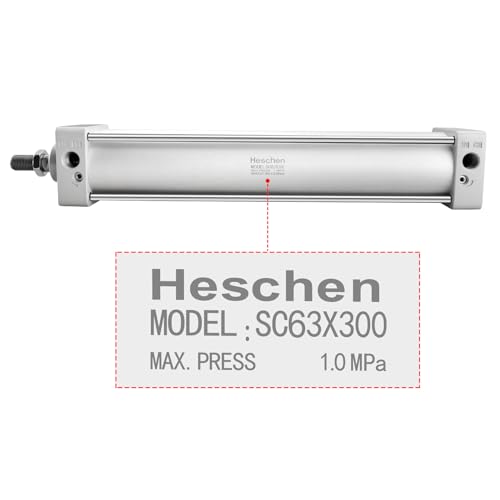 Cilindro neumático Heschen SC 63-300 de doble efecto con puerto PT3/8 4