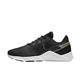 Nike Legend Essential 2 Women's Workout Shoes (CZ3668-001, Black/White/Metallic Gold Grain) Size 8