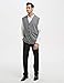 TopTie Men Sweater Vest Solid Knitted Lightweight Thermal Cardigan-Gray-XL