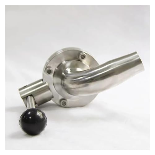 Válvula de mariposa de codo 51mm SS304 para desvíos de tubería sanitaria 2" 5