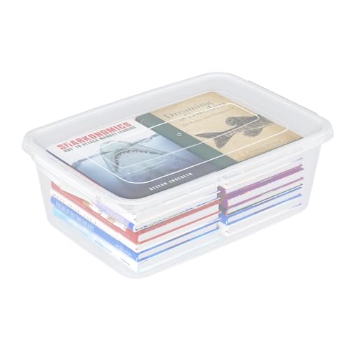 Boîtes de rangement verrouillables avec couvercle clipsable transparent 16L - 8