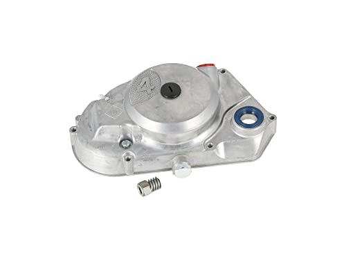 Kupplungsdeckel SIMSON 4-Gang, natur - vormontiert (DZM-Antrieb, Schraubenritzel, Verschlussschrauben, Wellendichtringe) - f. Motor-Typen M500 / M700