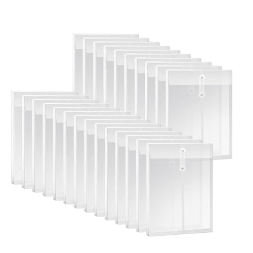 Fermeture à dossier de documents extensible A4 : kit enveloppes plastique 24 pièces fini le désordre