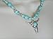 SheekydoodleCreations Turquoise Necklace, handmade jewelry southwestern southwest country western cow skull