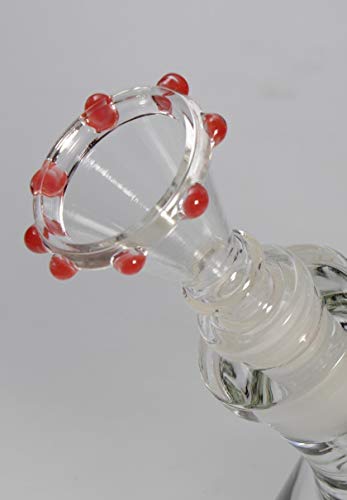 Black Leaf Wasserpfeife, EIS-Bong, Glasbong | Ice Bong gelb/rot | 35 cm, NS 19 (18,8mm), NS 14 (14,5mm) | rot/gelb | 9… – Bild 6