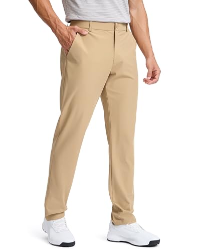 Image of Pudolla Men's Golf Pants 30 inch /32 inch /34 inch Comfy Stretch Dress Work Pants Lightweight Quick Dry Casual Slacks Trousers with Pockets