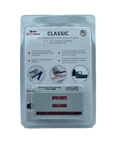Buckle Boss Original Classic Seat Belt Lock | Original Seat Belt Guard Made with Strong ABS | for Special Needs Passengers | Easy Installation | Preventing Passengers from Unbuckling Their Seat Belts