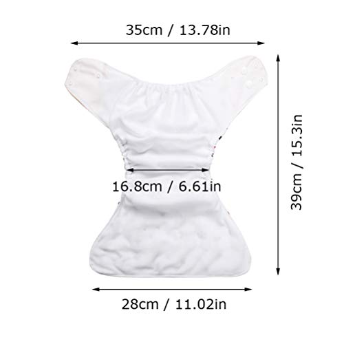 HahaGo Baby Stoffwindel waschbar wiederverwendbare Windeln All-in-One-Taschenwindel für die meisten Babys und Kleinkinder (Rosa Liebe)