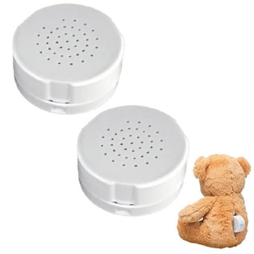 2 60-Second Voice Recorder - Custom Messages, Stuffed Animal Voice Box, 60 Seconds Button Sound Box
