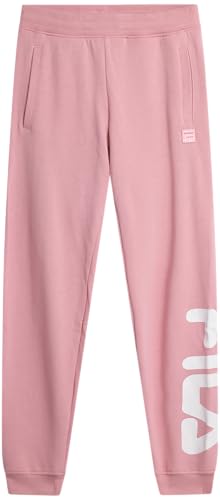 Fila Girls Sweatpants - Soft Cotton Blend Sweatpants for Girls with Drawstring Waist and Pockets - Fashion Kids Joggers, Size 10-12, Coral