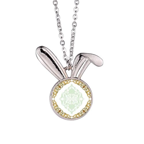 Collier lapin au motif fleur et cadre baroque pour sublimer vos tenues bohèmes