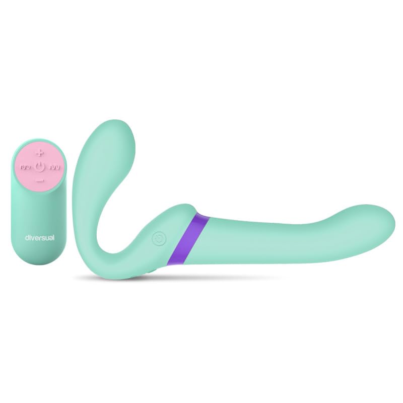 Ness, Arnés Sexual Vibrador, Recargable USB, 7 modos de vibración, Silicona y ABS (Aqua)
