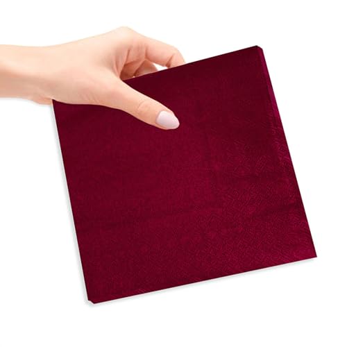 Servilletas desechables de papel rojas de 2 capas para catering y bodas 5