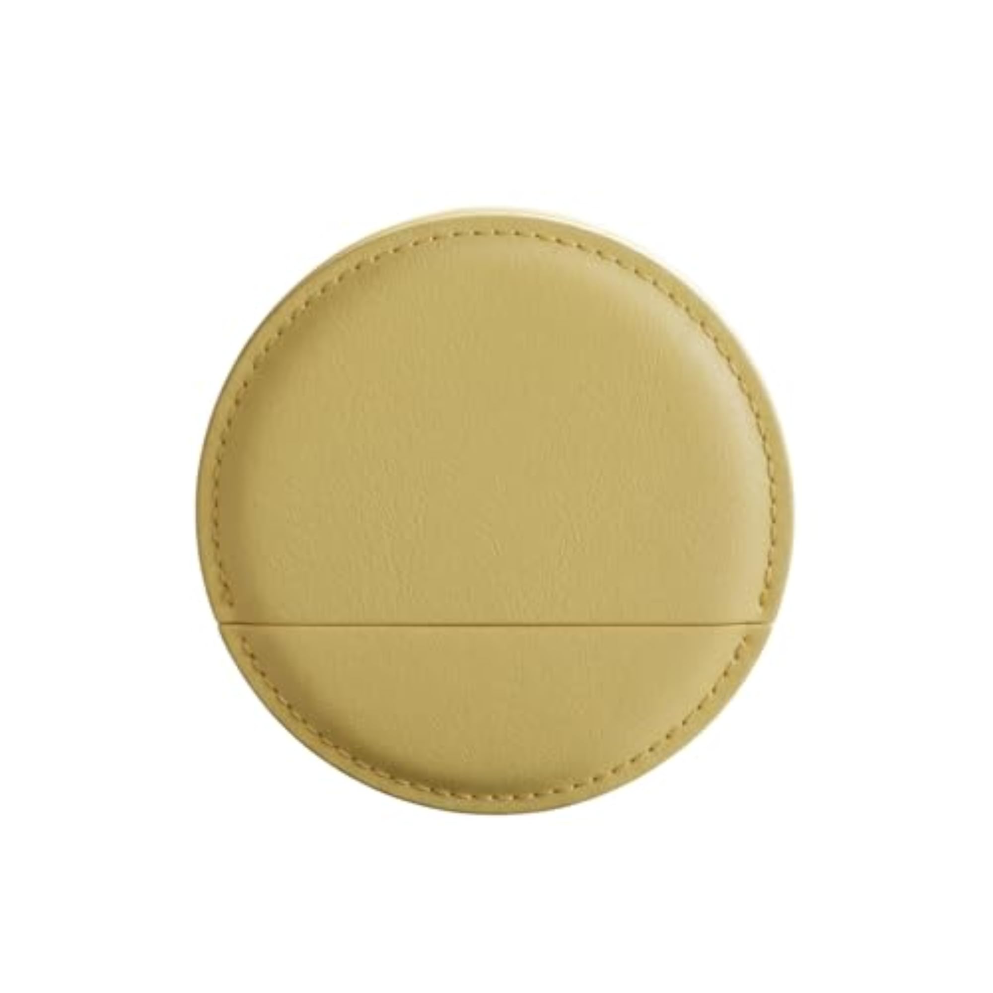 Compact Stainless Steel Pocket Mirror with PU Leather Case