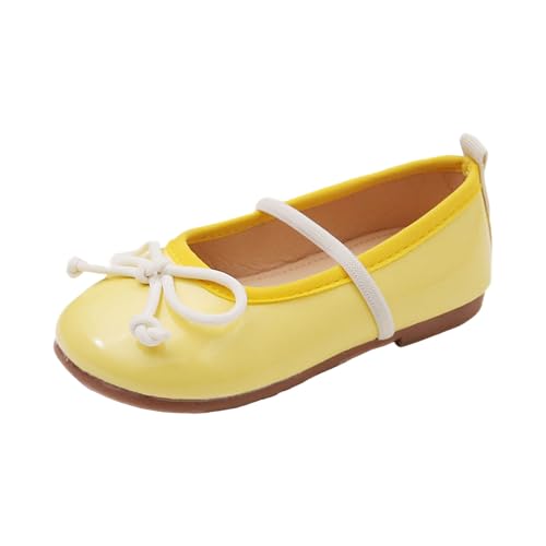 Toddler Girls Mary Jane Dress Shoes Soft Sole Comfortable Bow Ballet Flat Shoes for Wedding Party School