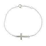 Les Poulettes Jewels - Srebrna bransoletka krzyż