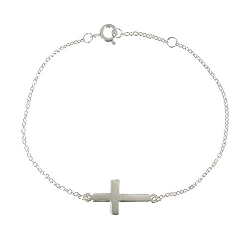 Les Poulettes Jewels - Srebrna bransoletka krzyż