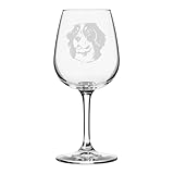 Bernese Mountain Dog Themed Etched 12.75oz Libbey Wine Glass