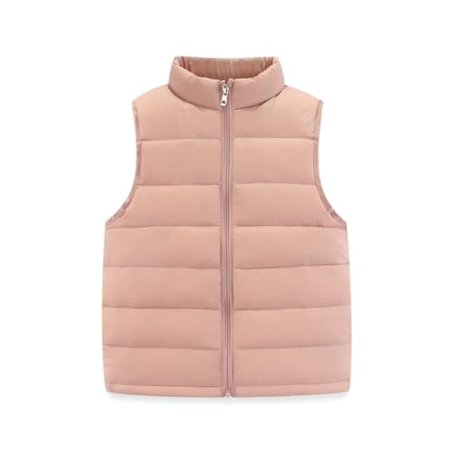 Hotfiary Toddler Girl Boy Outerwear Vests Winter Sleeveless Jackets Teens Sports Warm Puffer Vest Kids Packable Outfits 2-14Y