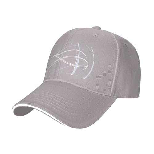 WZYCWB Gorra de béisbol de ala curvada con estampado de líneas desordenadas, color negro, para hombre y mujer, para senderismo y exteriores, gris, L
