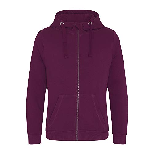 AWDis Just Hoods Mens Graduate Heavyweight Full Zip Hoodie (3XL) (Burgundy)