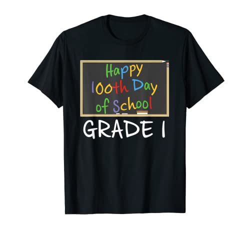 Happy 100th Day of School First Grade Kids Camiseta de 100 días Camiseta