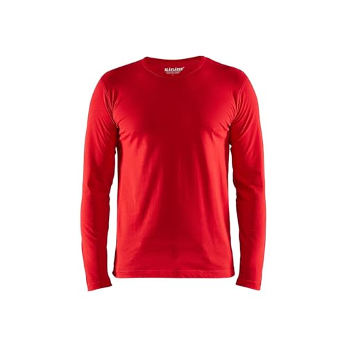 Camiseta de manga larga Blaklader 3500 roja XL resistente al desgaste en talleres