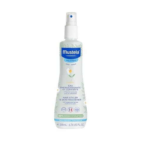 Mustela Baby Hair Styler & Skin Freshener - with Natural Avocado & Chamomile Water - Vegan & Hypoallergenic - 6.76 fl. oz. Cover