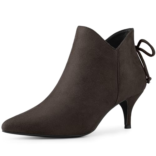 Bottines à bout pointu marron café avec petit talon bottine tendance femme taille 38.5 EU
