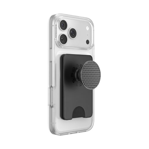 Image of PopSockets Kick-Out Wallet for MagSafe, Adjustable Kickstand, Magnetic Stand, Black - Knurl Black