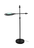 daylight24 Glass Floor Stand 5X LED Light Magnifier