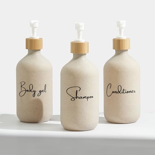 Zeiin Home Botes para Gel y champú |Dosificador jabón baño |Dispensador jabon baño|Dispensador Gel y champu Ducha|Jabonera baño dosificador|Dispensadores de Gel y champu|Dispensador de jabon Ducha.
