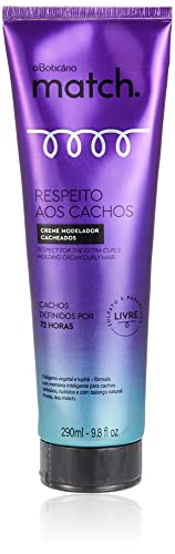 Linha Match (Respeito aos Cachos) Boticario - Creme Modelador Cacheados 290 Ml - (Boticario Match (Curl Respect) Collection - Curly Hair Styling Cream 9.8 Fl Oz)