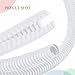 Innconee 1/4 Inch x 24.6 ft Wire Loom Split Tubing Guard Plastic Convoluted Flex Electric Wire Cord Protectors from Pets No Chew(White)