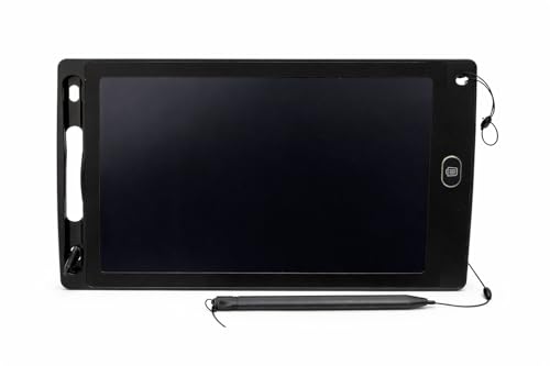 8.5インチ電子メモパッド カラフル画面 電子お絵かきボード ワンタッチ消去 スタンド付き 2本ペン付き ペン紛失防止ストラップ付き 立てて展示可能 繰り返し使用 デザイン・メモ・学習用 Videochars (ブラック)
